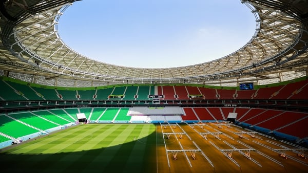 At least 10,000 litres of water will be needed every day for each of the World Cup stadium pitches