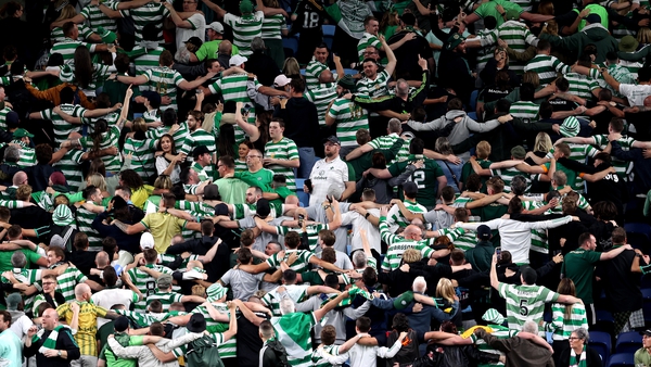 Celtic fans at the Allianz Stadium in Sydney