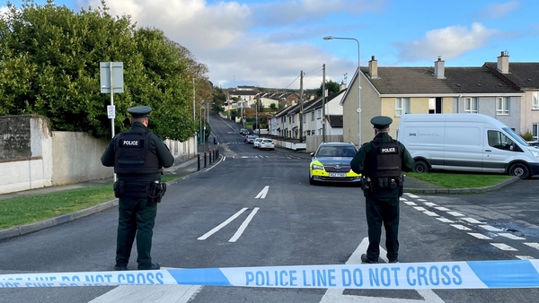 PSNI at the scene following the attempted murder of two officers in Strabane