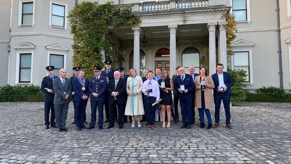 One gold, five silver, ten bronze awards were presented by Ceann Comhairle Seán Ó Feargháil to people from all walks of life at the National Bravery awards