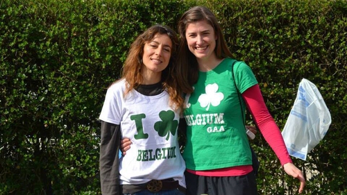 Anay Rios (L) and Aisling Fenton made a 30-hour journey by train to reduce emissions when they played in Vienna in 2019