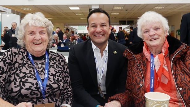 Leo Varadkar with Jose Buckley and Kathleen Woulfe at the Fine Gael Ard Fheis