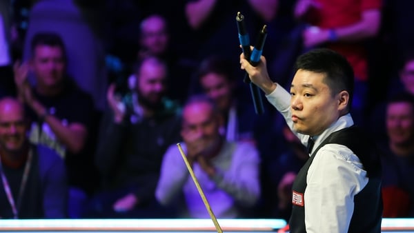 Three-time champion Ding Junhui has advanced to the UK Snooker Championship final