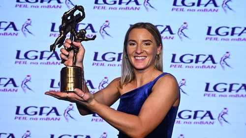 TG4 Senior Players Player of the Year Niamh McLaughlin of Donegal with her award