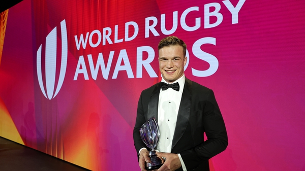 World Rugby Men's 15s Player of the Year Josh van der Flier in Monte Carlo