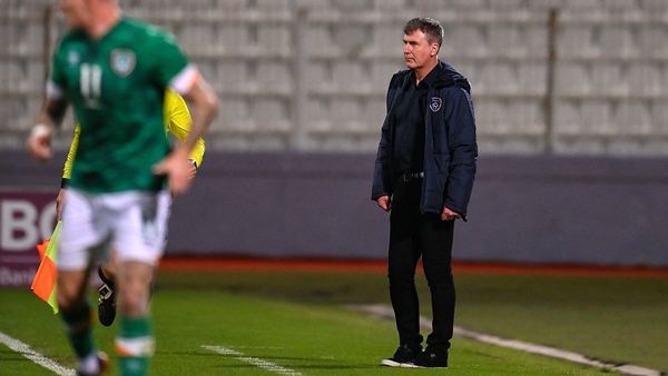 Stephen Kenny looks on during the narrow victory over Malta