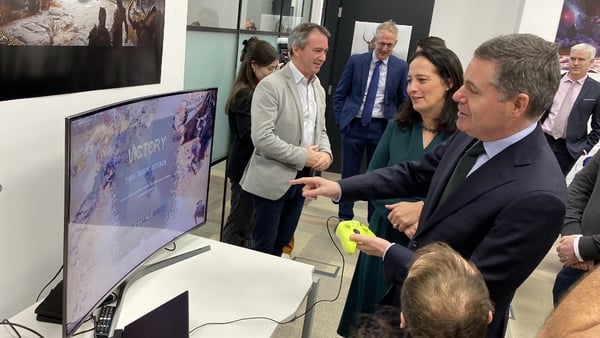 The announcement was made during a visit to digital gaming company 'Black Shamrock' in the Guinness Enterprise Centre in Dublin