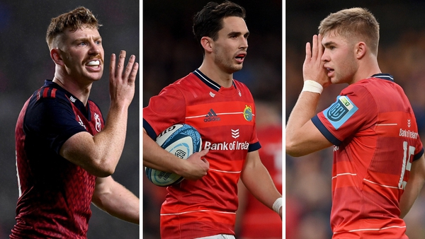 Ben Healy, Joey Carbery and Jack Crowley all have sights on the Munster 10 jersey