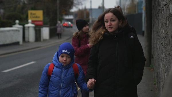 Katerina Pafnutova fled from Donetsk, in eastern Ukraine, with her six-year-old son