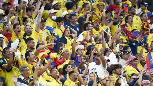 Ecuador fans in full cry