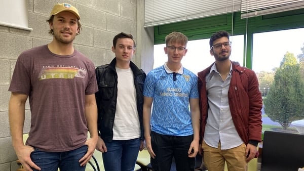 UL students Clayton Polanchek, Darragh Collins, Diarmuid Kelly and Guilherme Mauro