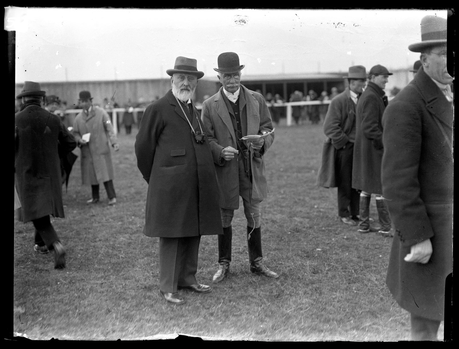 Image - The new Governor General Tim Healy (left) and B.H. Barton at the Dublin Horse Show, mid 1920s. Healy served as the first Governor General of the Irish Free State from 1922-1928. Photo © RTÉ Photographic Archive