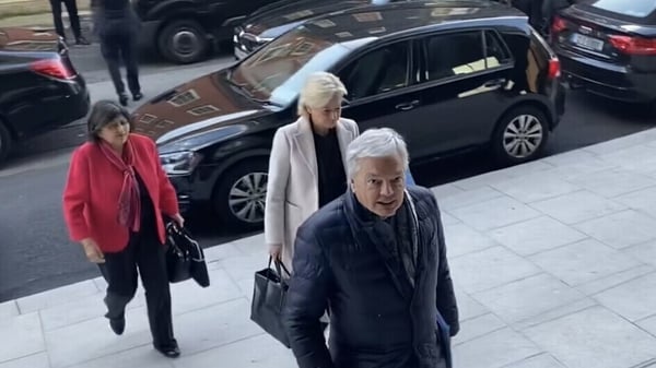 European Commissioner for Justice, Didier Reynders arriving at Twitter HQ in Dublin
