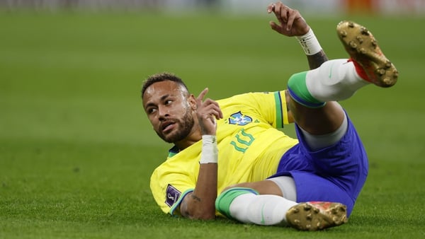Neymar suffered an ankle injury against Serbia