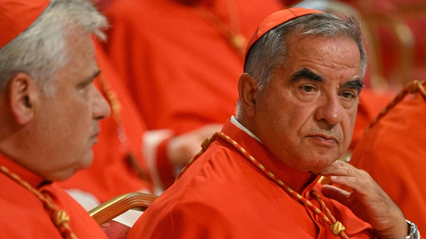 Cardinal Becciu (above) went on trial in July last year facing charges ranging from fraud to money laundering and extortion