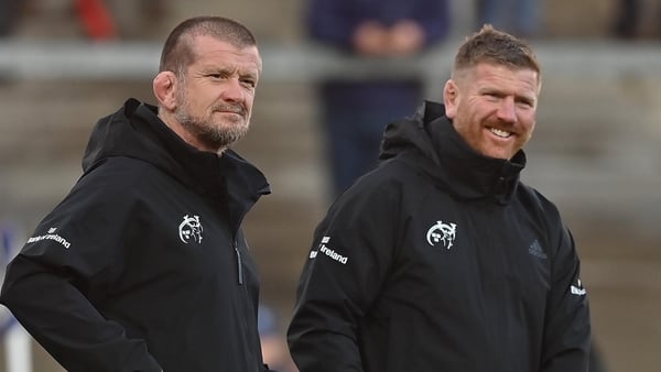 Munster head coach Graham Rowntree (left) and forwards coach Andi Kyriacou (right