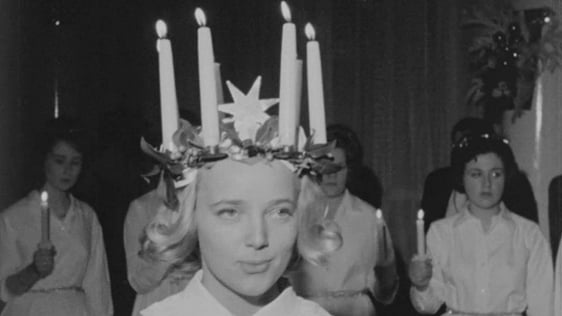 Swedish Ambassador's daughter Marianne Ohrval at the Scandinavian Festival of Light (1962)