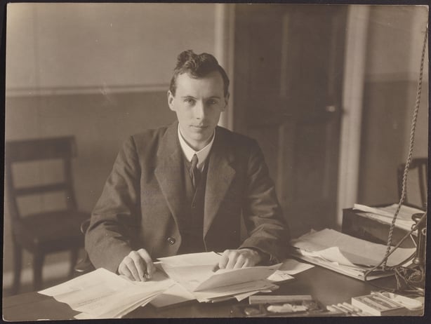 Sepia photo of a young Patrick Hogan circa 1922 National Library of Ireland
