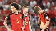 Shell-shocked Belgian players during their loss to Morocco