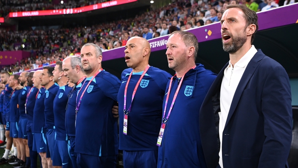 Gareth Southgate (far right) says England are in good shape