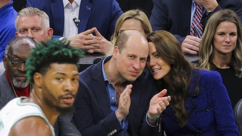 Kate and William had courtside tickets for the NBA game between the Boston Celtics and Miami Heat
