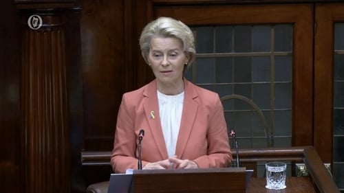 Uachtarán an Choimisiúin Eorpaigh, Ursula von der Leyen, i nDáil Éireann