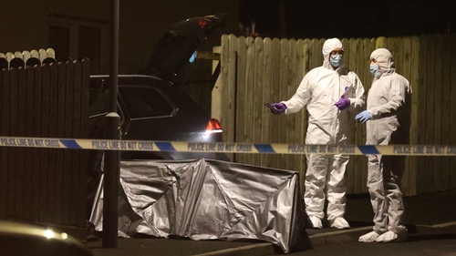 A forensic examination of the scene is taking place