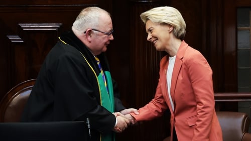Ursula von der Leyen told the Dáil that 'Brexit will not become an obstacle on the path of reconciliation in Ireland'