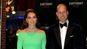 Kate Middleton wows in rented green gown and Diana's emeralds