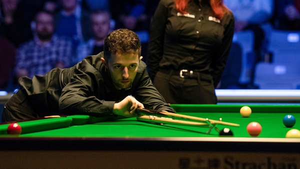 Joe O'Connor in action against Neil Robertson