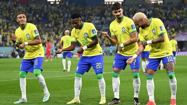 The Brazilian players celebrated their goals with an array of dances