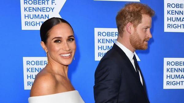 Markle wore custom Louis Vuitton for the occasion.