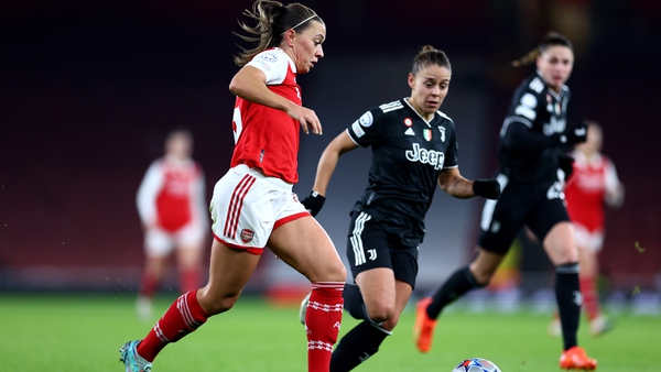 Katie McCabe in action against Juventus