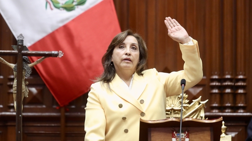Dina Boluarte being sworn in as president (Pic: Congress of Republic of Peru)