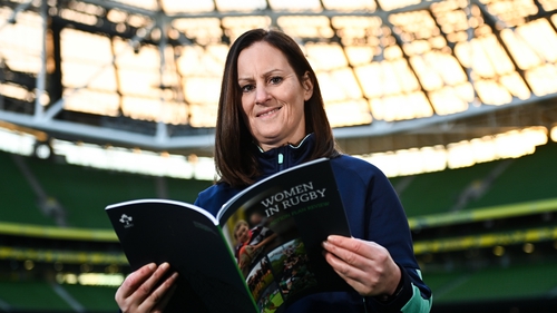 Head of women's performance and pathways Gillian McDarby at the IRFU's Women In Rugby Report
