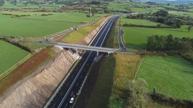 Drone shot of the Macroom bypass