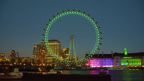 The London Eye illuminated in green for St Patrick's Day. Photo: Vuk Valcic/SOPA Images/ LightRocket via Getty Images
