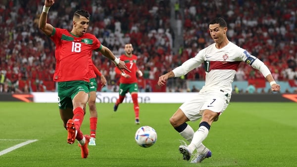Cristiano Ronaldo came on early in the second half of Portugal's 1-0 loss to Morocco