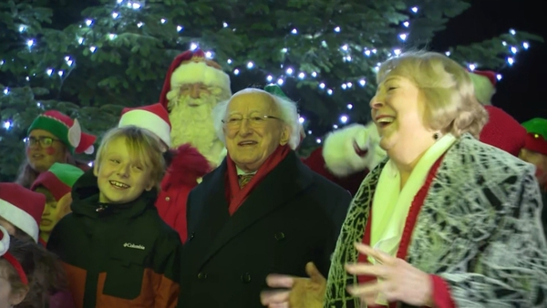 President Michael D Higgins said he was thinking of everyone who is far away from home this Christmas