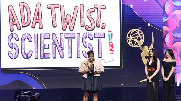 Executive producer Kerri Grant accepting the Emmy for Ada Twist, Scientist