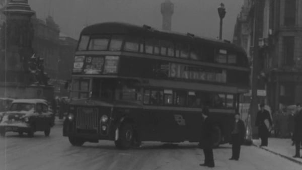 Freezing weather in Dublin in 1963 causes havoc on the streets