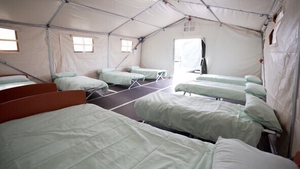 Tents used to house refugees