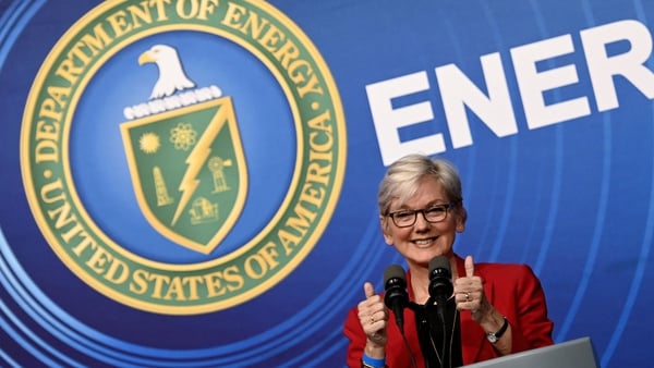 US Energy Secretary Jennifer Granholm at the Lawrence Livermore National Laboratory in Washington