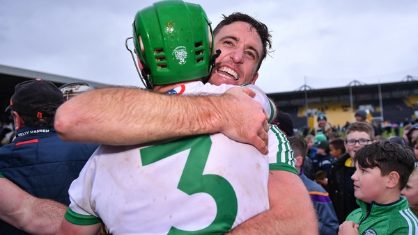 Colin Fennelly and Joey Holden (3) celebrate Ballyhale Shamrocks Kilkenny championship victory in October