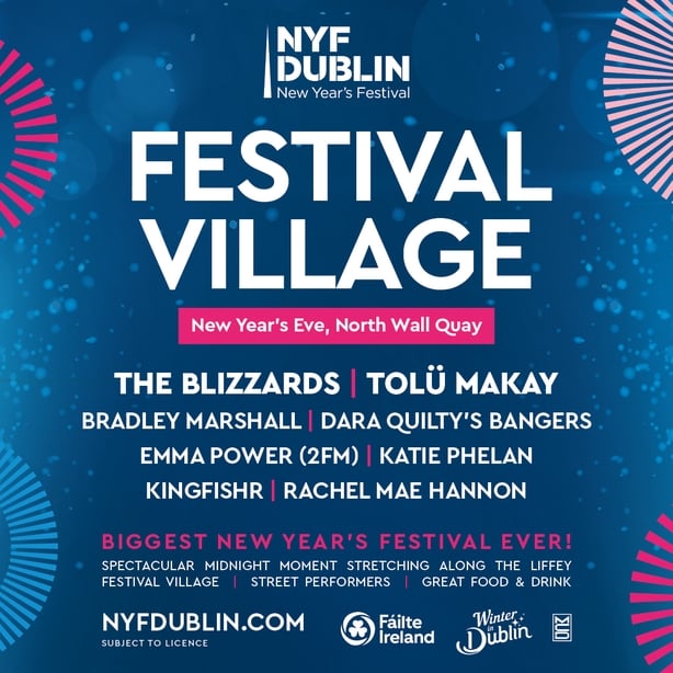 Full line-up for Dublin NYE festival announced