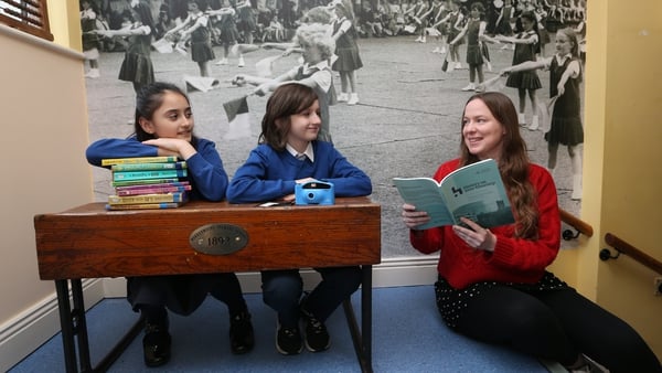 Dervilia Roche and some young historians explore History on Your Doorstep. Photo: Photocall Ireland