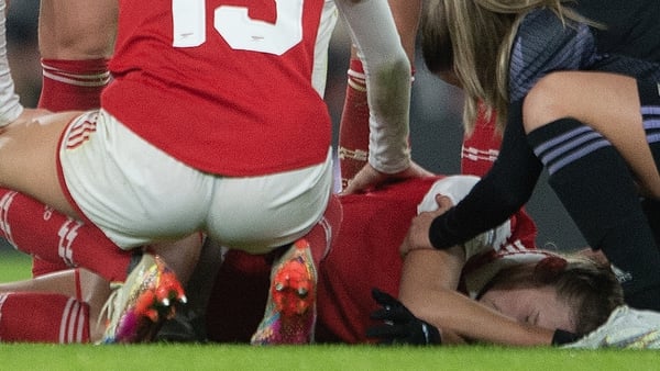 Vivianne Miedema suffered the injury in the first half