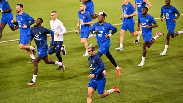 France squad training ahead of the final