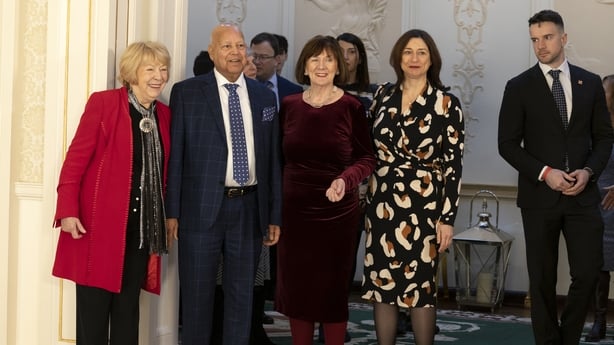 Sabina Higgins, Ashok and Miriam Varadkar, Matt Barrett