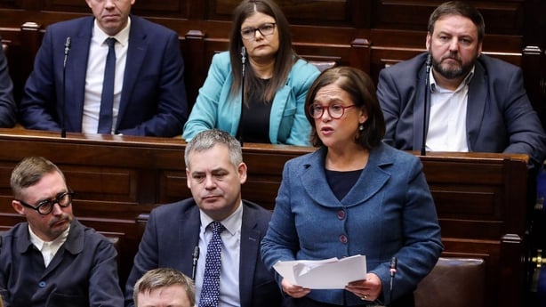 Mary Lou McDonald speaking in the Dáil today
